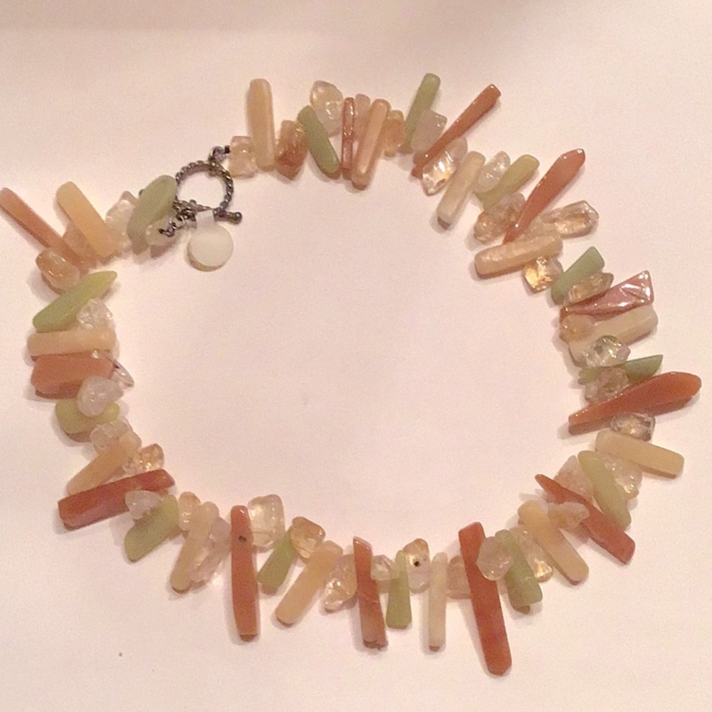 New Handmade Fashion Quartz Necklace Sterling Silver Findings